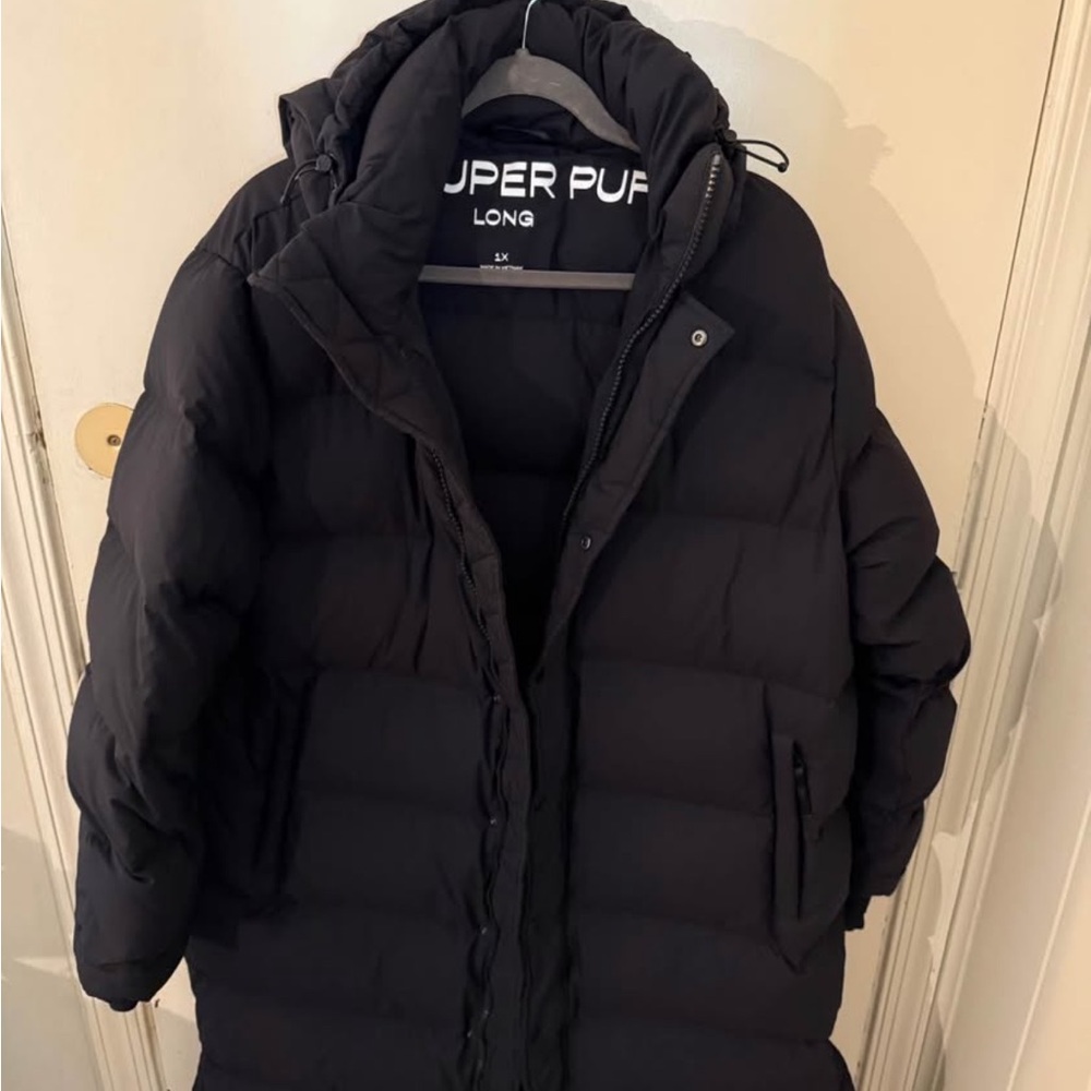 Aritzia Super Puff Long Black Puffer Coat